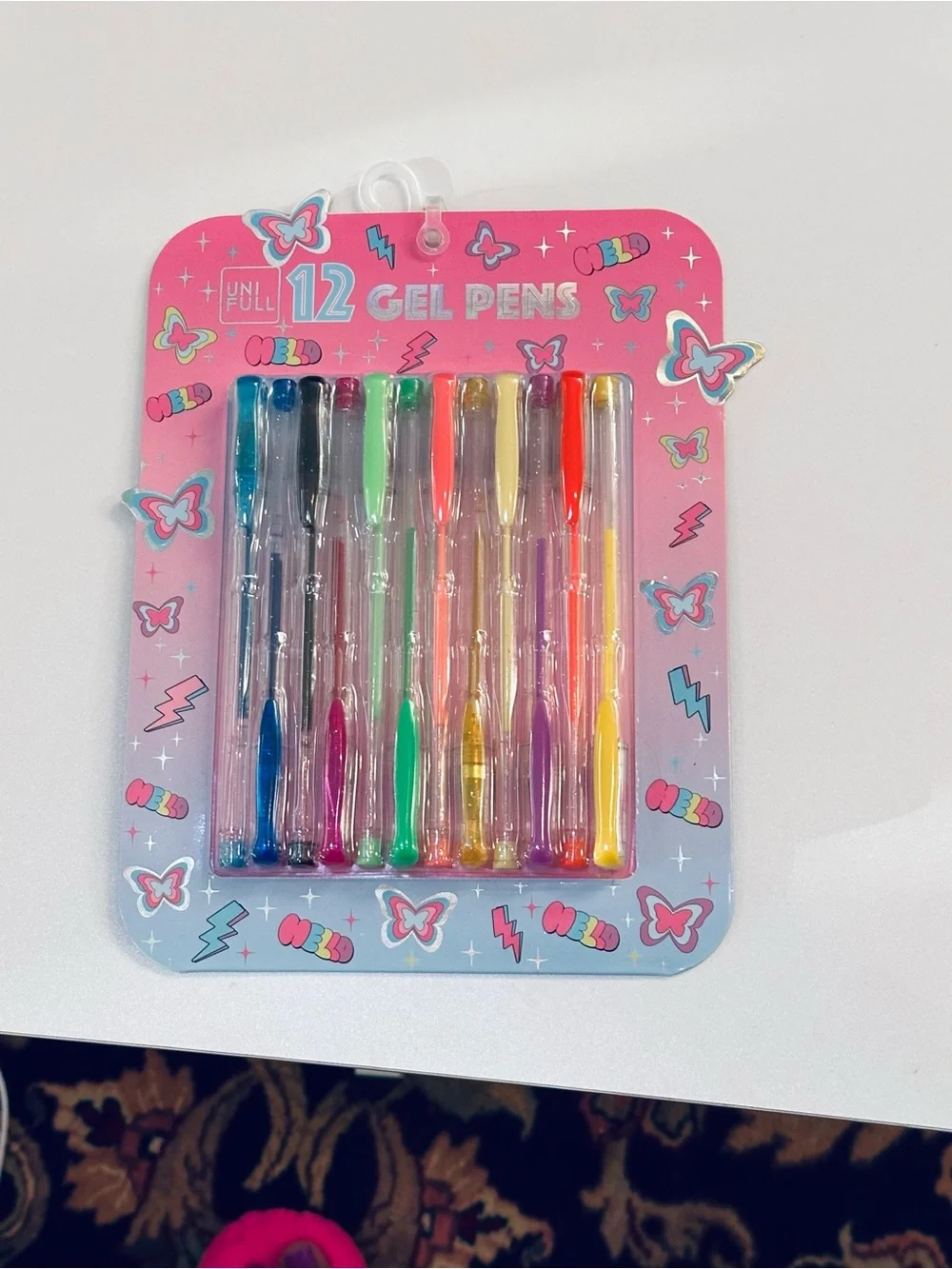 12-Color Gel Pen Set — Assorted Bright Colors